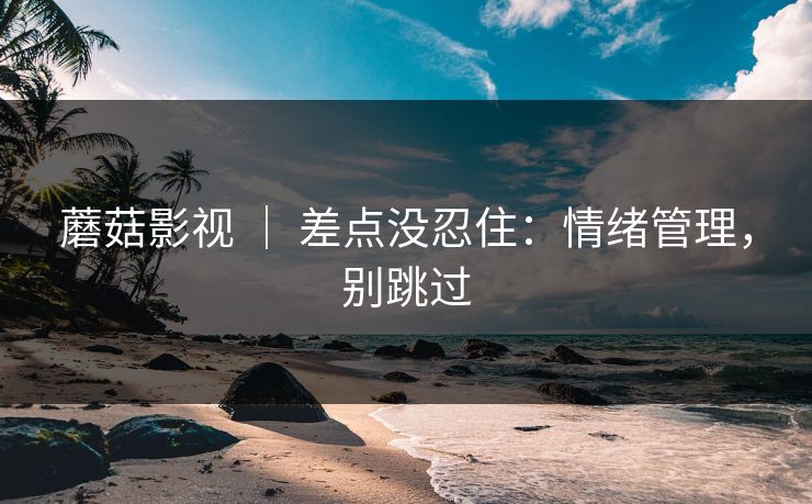 蘑菇影视 ｜ 差点没忍住：情绪管理，别跳过