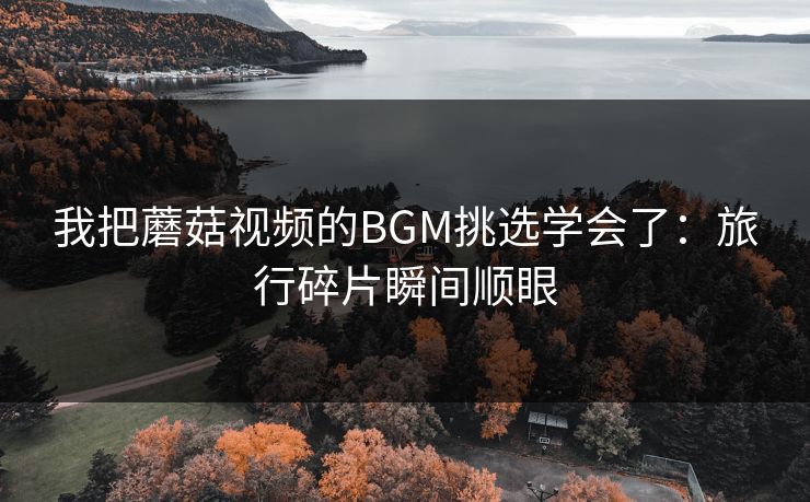 我把蘑菇视频的BGM挑选学会了：旅行碎片瞬间顺眼